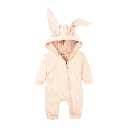 Kid's Long Sleeve Animal Shape Cotton Rompers