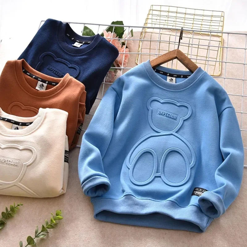 Kids Long Sleeve O-Neck Jumper Sweaters