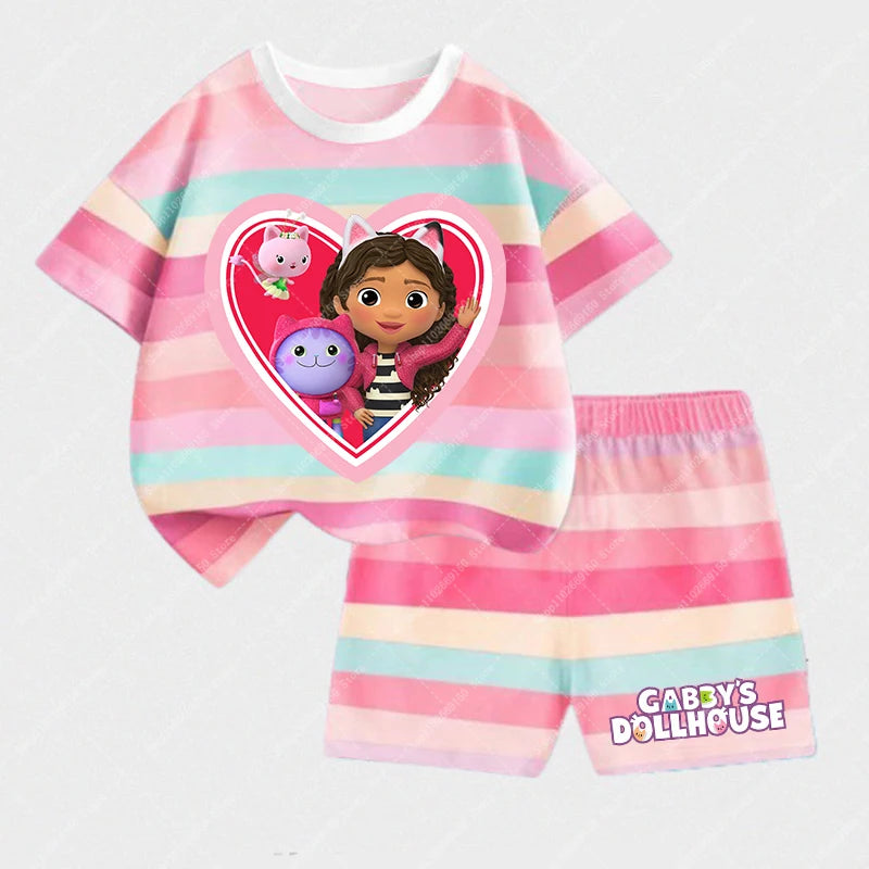 Kid's Printed Short Sleeve Cloth Set