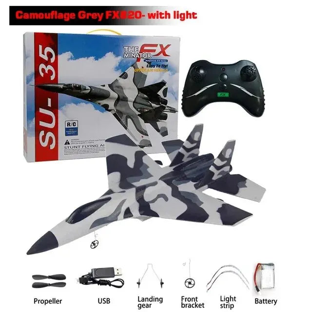 LED Light 2.4G RC SU35 Aircraft Gliders
