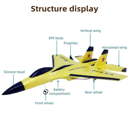 LED Lights 2.4G RC SU35 Aircraft Glider