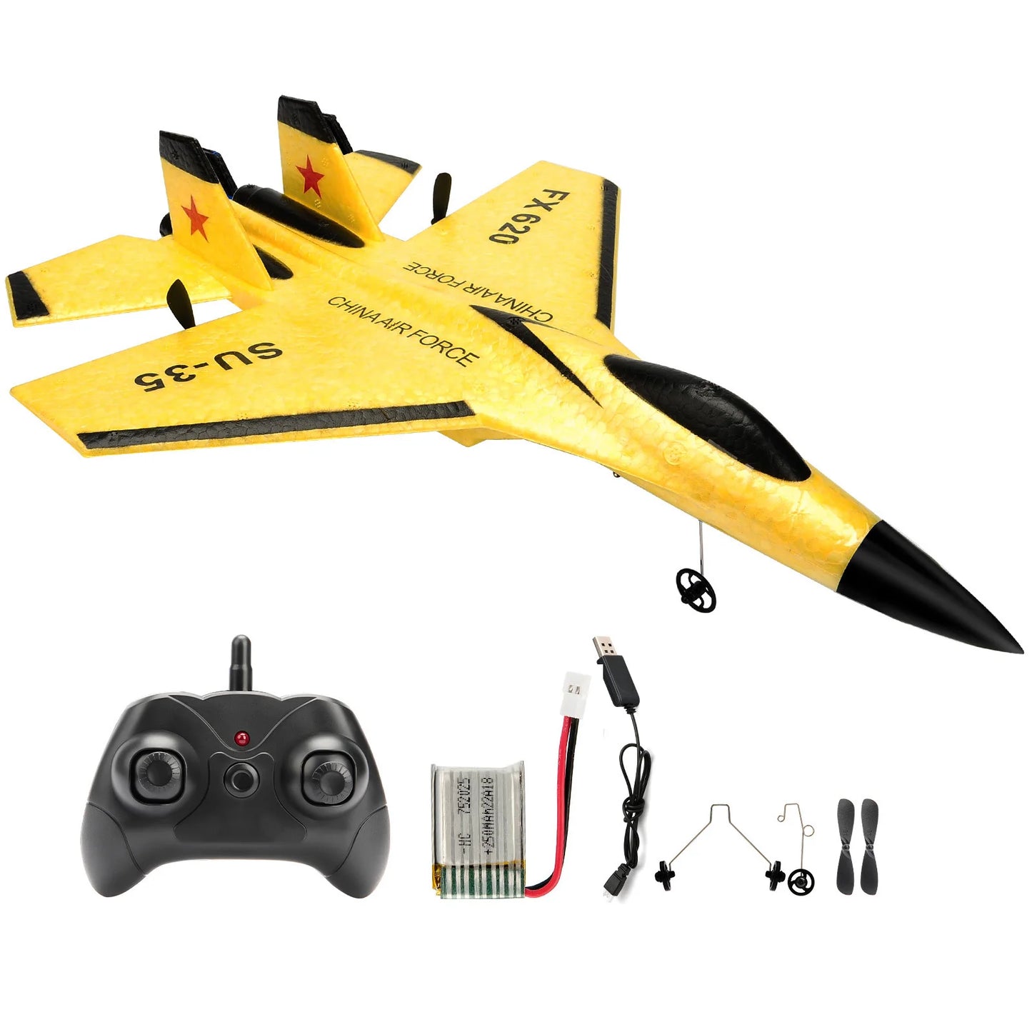 LED Lights 2.4G RC SU35 Aircraft Glider