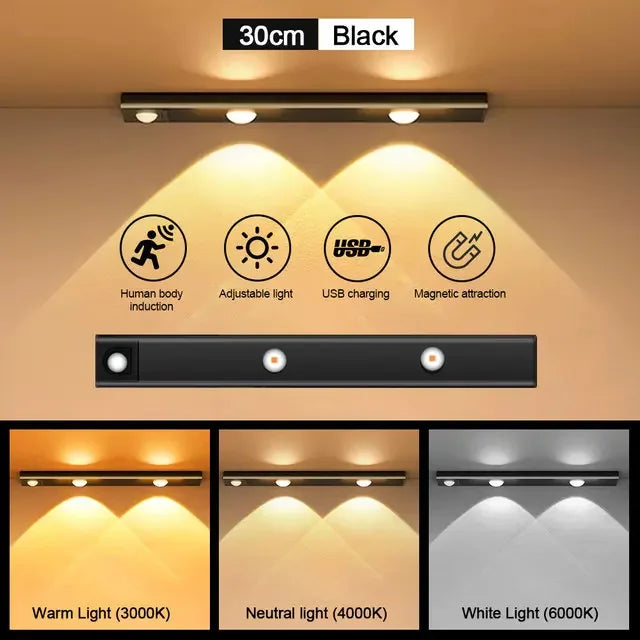 LED Under Cabinet Lighting - Rechargeable Wardrobe Lamp