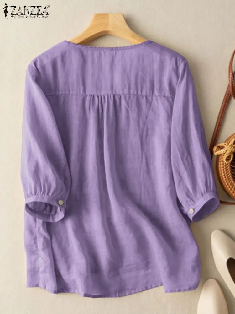 Vintage Lace Crochet Casual Embroidery Blouse