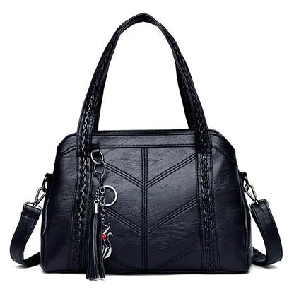 Large Capacity Single Shoulder Women Leather Handbag