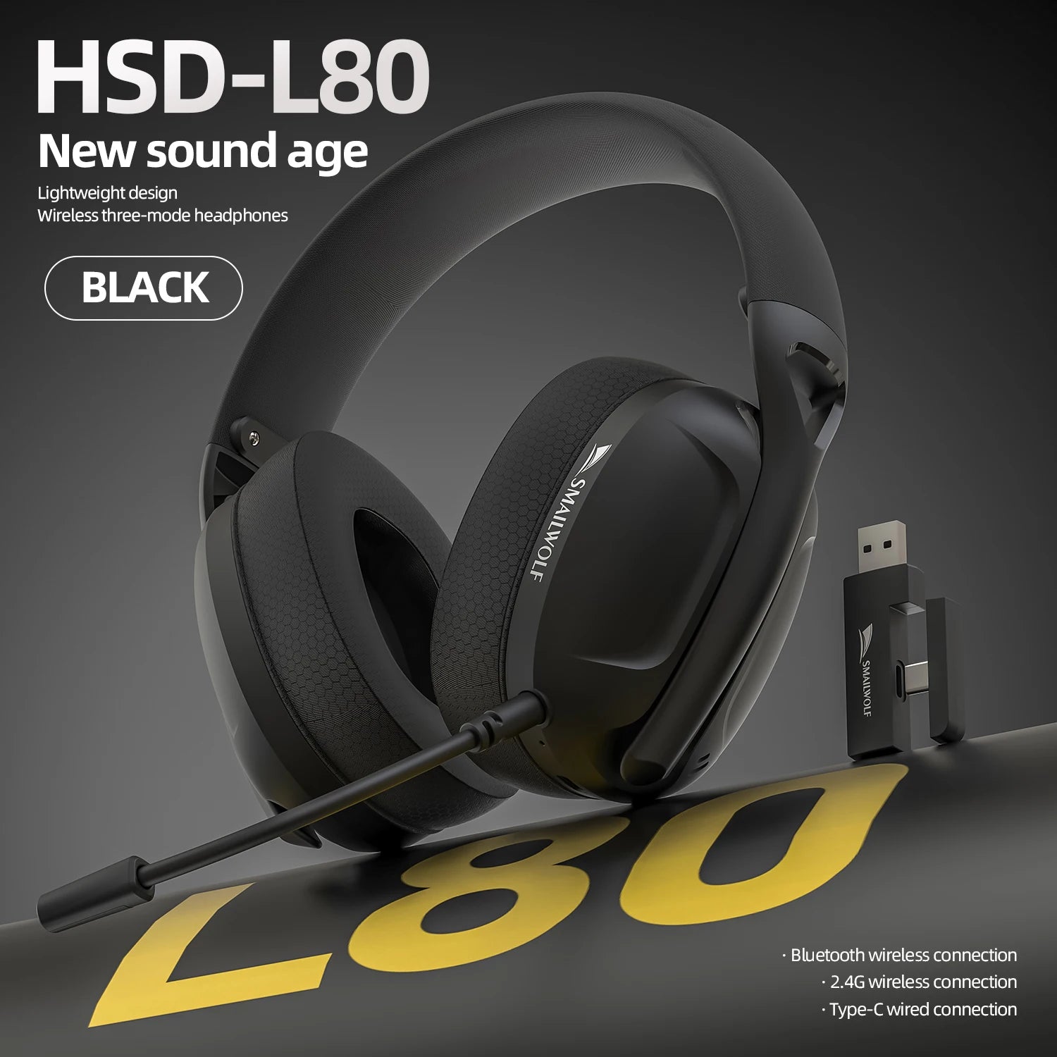 Lightweight Three-Mode Wireless Gaming Headphone
