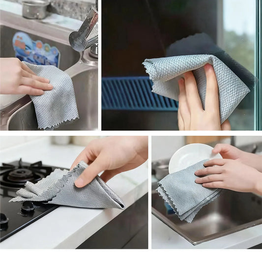 Lint-Free Absorbent Microfiber Cleaning Cloth