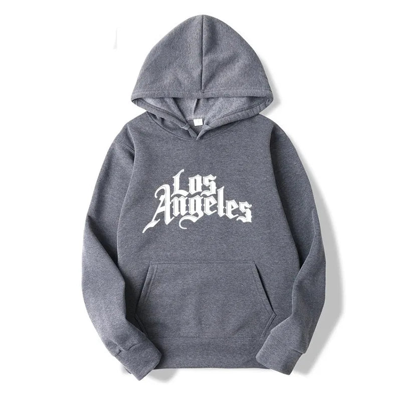 Los Angeles Letter Print Men's Pullover Hoodie