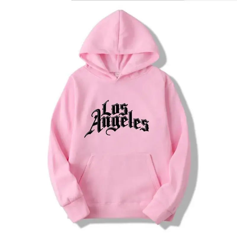 Los Angeles Letter Print Men's Pullover Hoodie