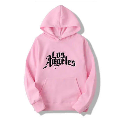 Los Angeles Letter Print Men's Pullover Hoodie