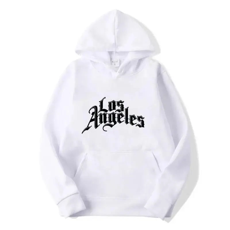 Los Angeles Letter Print Men's Pullover Hoodie