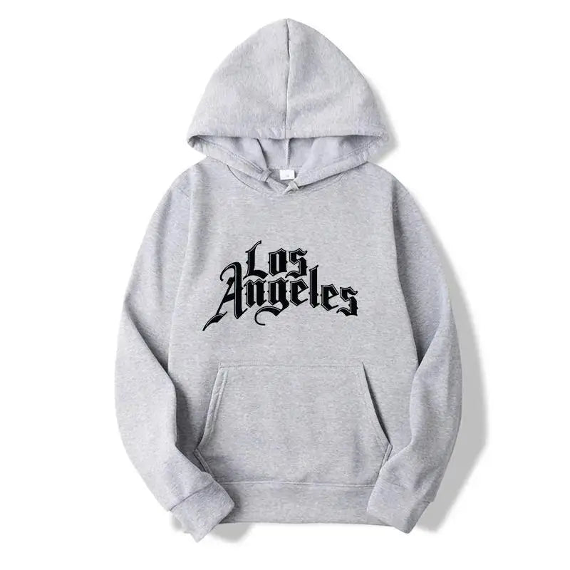 Los Angeles Letter Print Men's Pullover Hoodie