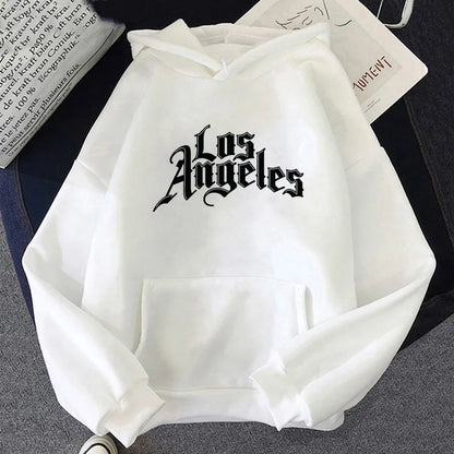 Los Angeles Letter Print Men's Pullover Hoodie