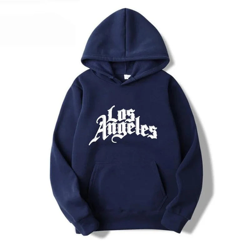 Los Angeles Letter Print Men's Pullover Hoodie