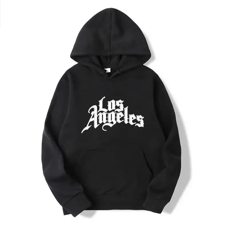Los Angeles Letter Print Men's Pullover Hoodie