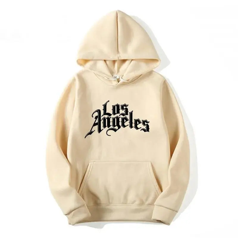 Los Angeles Letter Print Men's Pullover Hoodie
