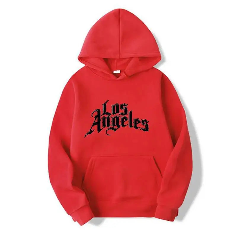 Los Angeles Letter Print Men's Pullover Hoodie