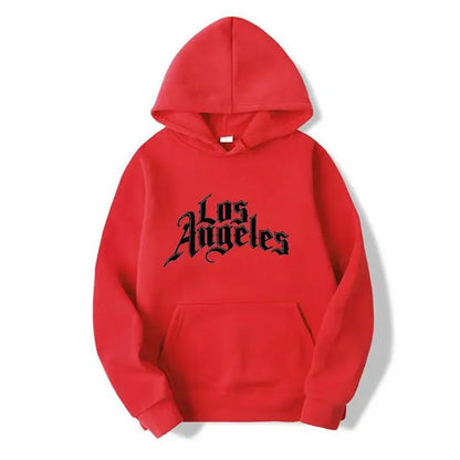 Los Angeles Letter Print Men's Pullover Hoodie
