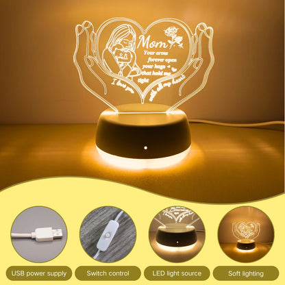 Love Monochrome Bedroom 3D Illusion LED Lamp