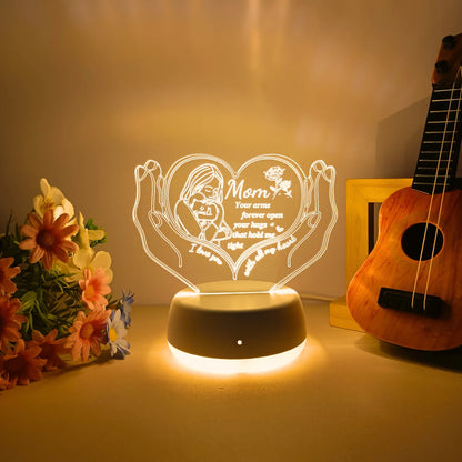 Love Monochrome Bedroom 3D Illusion LED Lamp