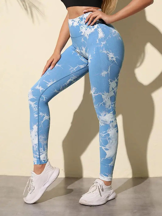 Marbled Tie-Dye Yoga Fitness Chic