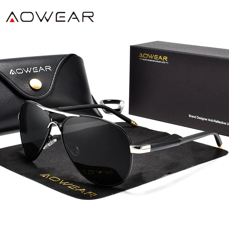 Men's HD Driving Polarized Aviator Sunglasses