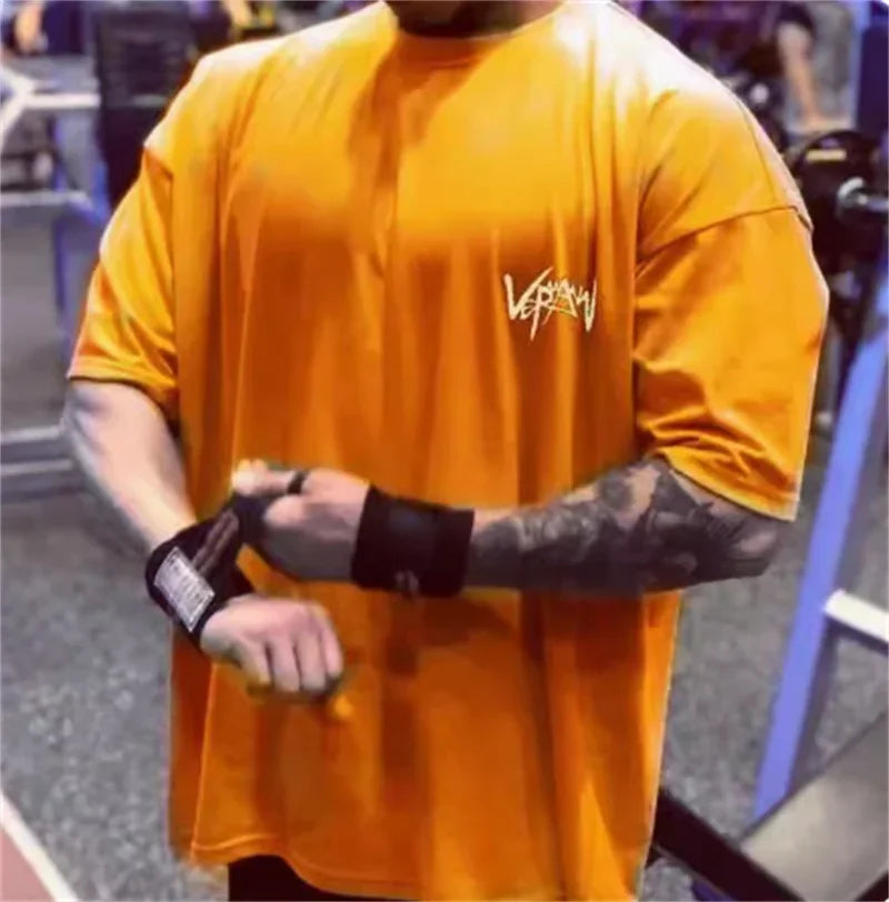 Men Half Sleeve Round Collar Sports T-Shirt