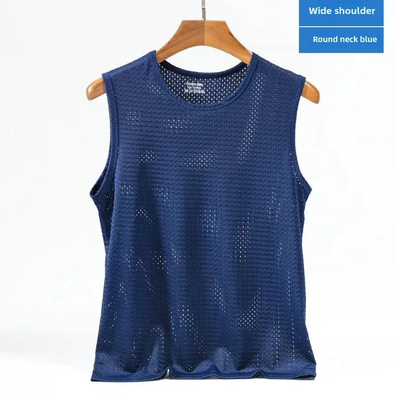 Men's Ice Silk Mesh Stringer Tank Top