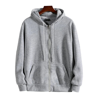 Men's Long Sleeve Loose Fit Zipper Hoodie