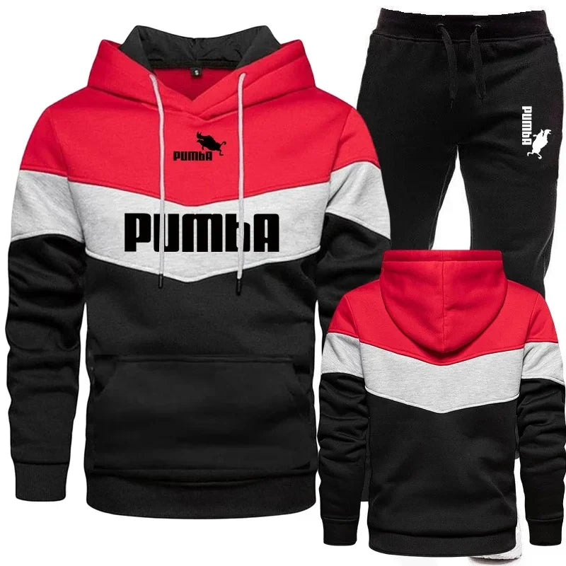 Men's Long Sleeve Sports Hooded Tracksuit
