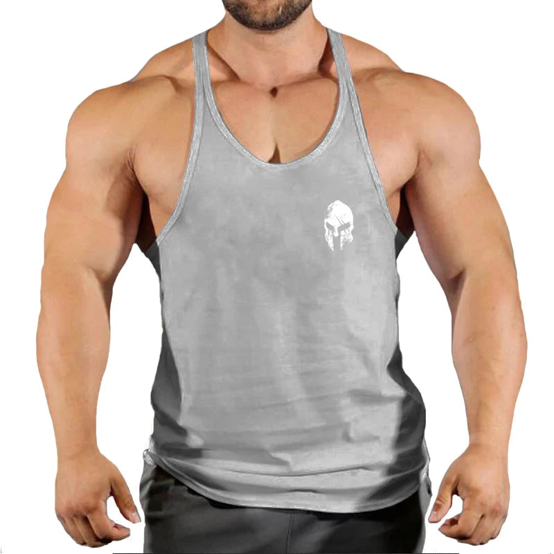 Men's Loose Print Pattern Gym Singlet