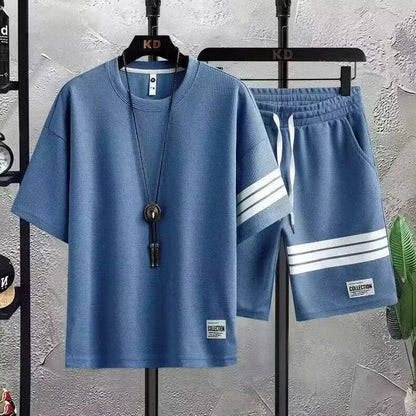 Men's Short Sleeve Summer Sport Tracksuit Set