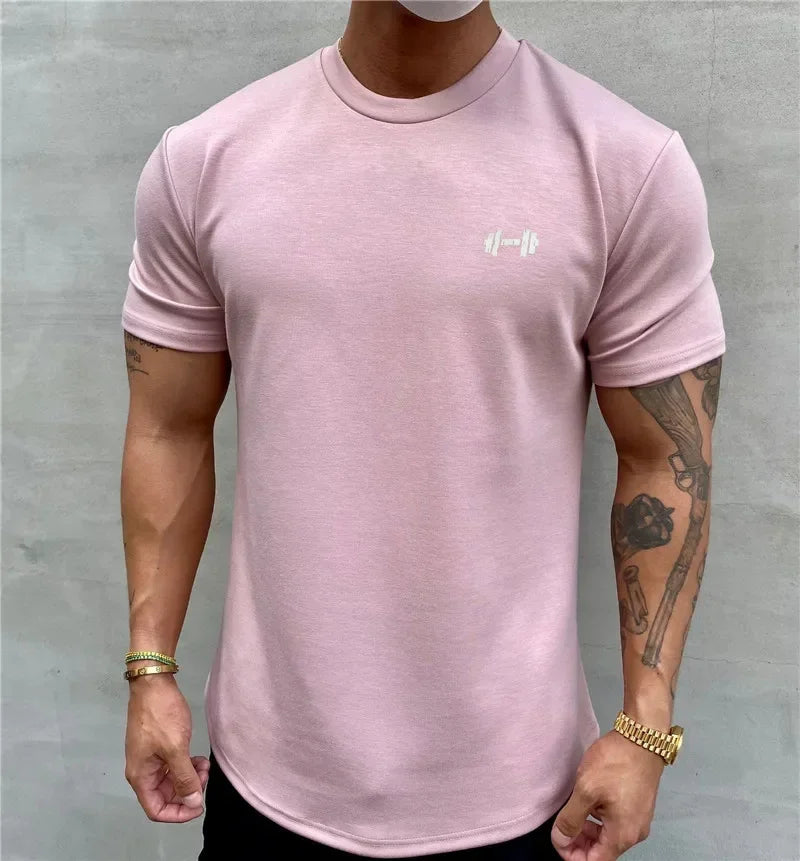 Men Short Sleeve Workout Gym T-Shirt