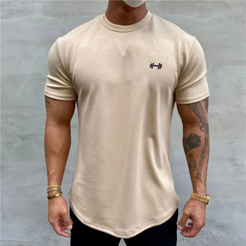 Men Short Sleeve Workout Gym T-Shirt