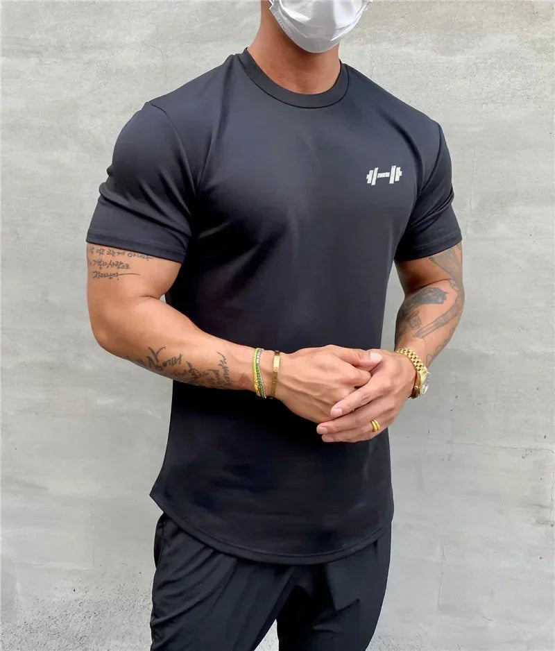 Men Short Sleeve Workout Gym T-Shirt