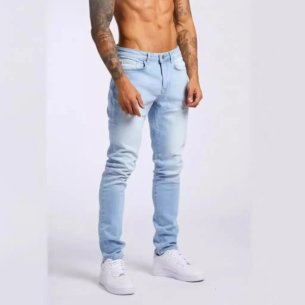 Men's Slim Fit Elastic Bootcut Denim Jeans