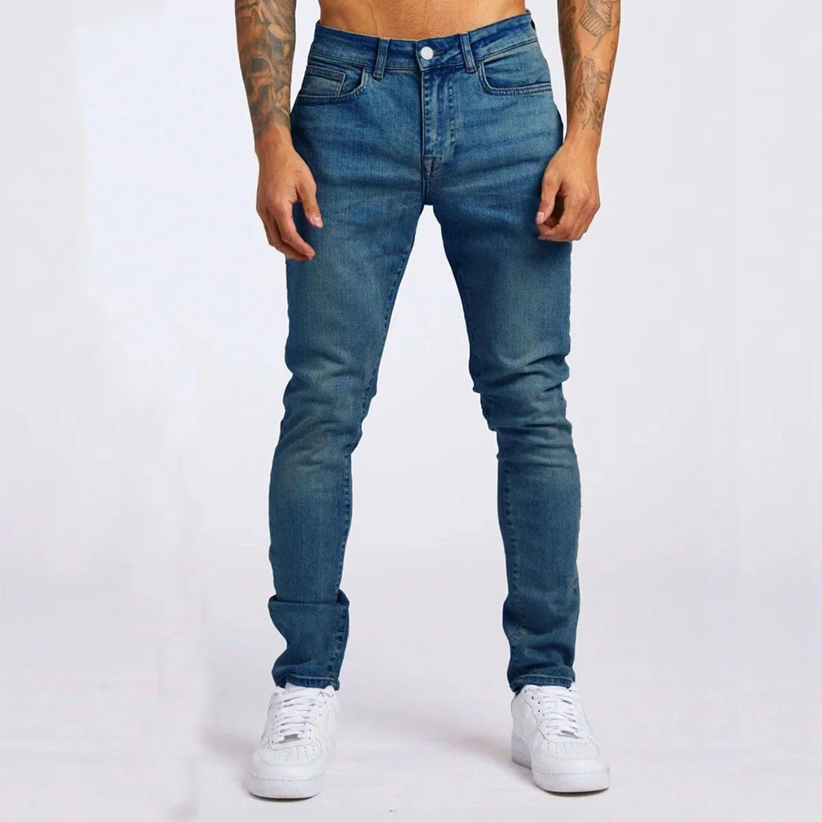 Men's Slim Fit Elastic Bootcut Denim Jeans