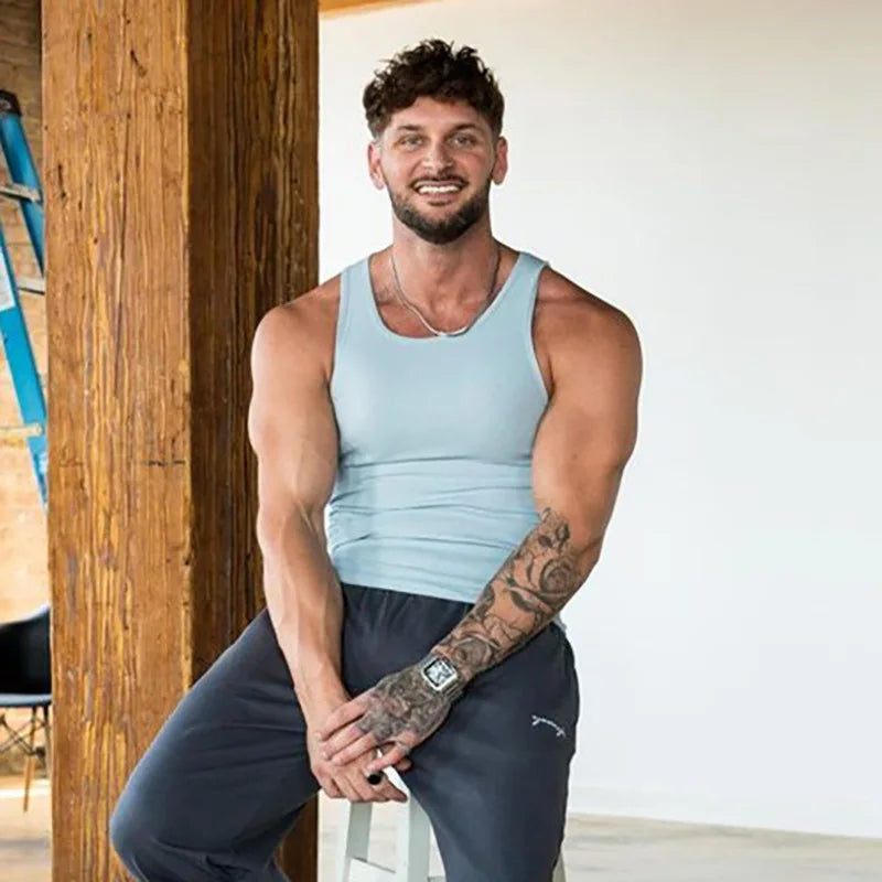 Men's Breathable Sleeveless Gym Vest