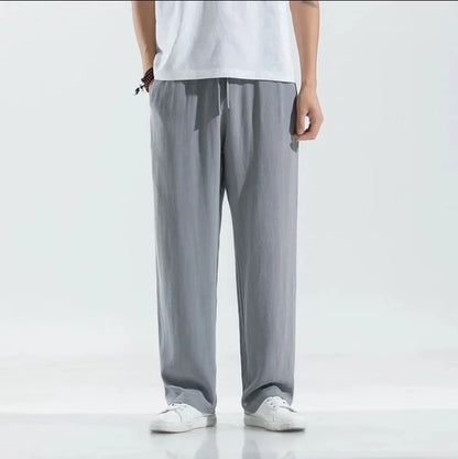 Men's Breathable Slim-Fit Cotton Linen Pants
