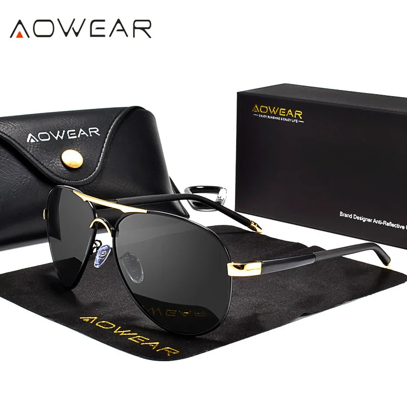Men's Driving Polarized Aviator Sunglasses