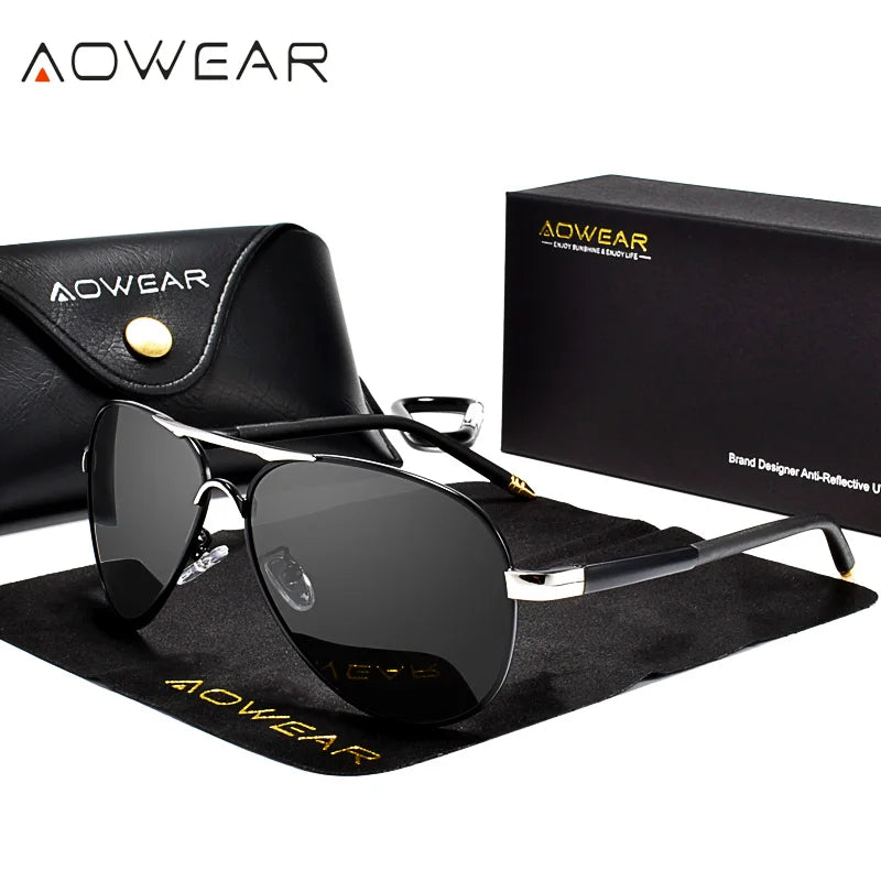 Men's HD Driving Polarized Aviator Sunglasses