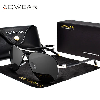 Men's HD Driving Polarized Aviator Sunglasses