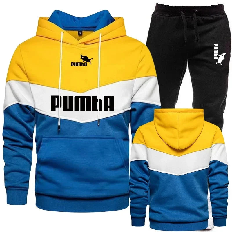 Men's Long Sleeve Sports Hooded Tracksuit