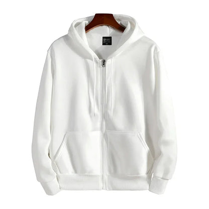 Men's Long Sleeve Loose Fit Zipper Hoodie