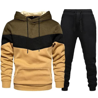 Men's Long Sleeve Sports Hooded Tracksuit
