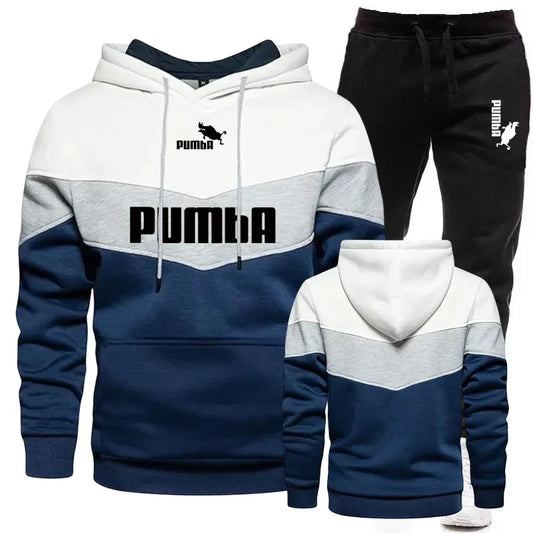 Men's Long Sleeve Sports Hooded Tracksuit