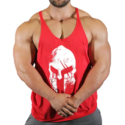 Men's Loose Print Pattern Gym Singlet