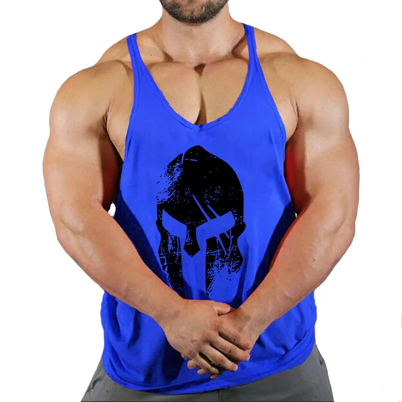 Men's Loose Print Pattern Gym Singlet