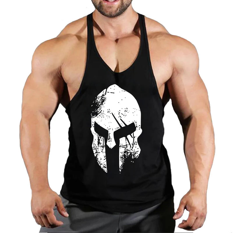 Men's Loose Print Pattern Gym Singlet