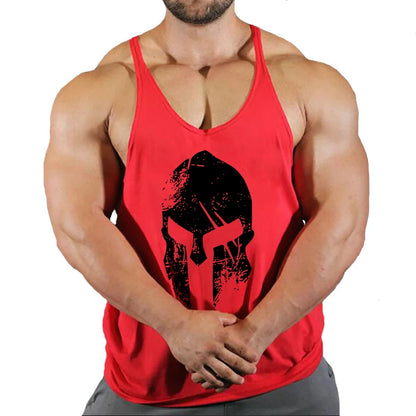 Men's Loose Print Pattern Gym Singlet
